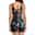 Women's Plus Size Swimwear 2 Piece Swim Dress Swimsuit Open Back Printing Trees / Leaves Tropical V Wire Vacation Fashion Bathing Suits