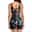 Women's Plus Size Swimwear 2 Piece Swim Dress Boy Leg Swimsuit Open Back Printing Vacation Fashion Trees / Leaves Tropical V Wire Sleeveless Bathing Suits