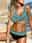 Women's Plus Size Swimwear 2 Piece Swim Dress Cheeky Swimsuit 2 Piece Modest Swimwear Open Back Printing Vacation Fashion Geometic V Wire Sleeveless Bathing Suits