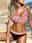 Women's Plus Size Swimwear 2 Piece Swim Dress Cheeky Swimsuit 2 Piece Modest Swimwear Open Back Printing Vacation Fashion Geometic V Wire Sleeveless Bathing Suits