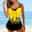 Women's Plus Size Swimwear Tankini 2 Piece Swim Dress Swimsuit 2 Piece Summer Floral Strap Sleeveless Bathing Suits