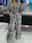 Women's Jumpsuits Casual Summer Lace up Pocket Striped V Neck Streetwear Street Daily Regular Fit 3/4 Length Sleeve Green Gray S M L