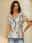Women's T Shirt Basic Graphic Regular Tops Short Sleeve V Neck Buttons Cut Out Print Regular Fit Daily Weekend Blue Green Khaki