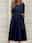 Women's Casual Dress Swing Dress Midi Dress Lace up Pocket Basic Casual Daily Crew Neck Half Sleeve Summer Spring Fall Navy Blue Blue Plain