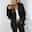 Women's Cardigan Sweater Stylish Casual Soft Solid Color Crochet Hooded Buttons Knitted Hooded Long Sleeve Tunic Knit Daily Holiday Date Black White Fall Winter