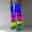 Men's Trousers Summer Pants Beach Pants Pocket Drawstring Elastic Waist Rainbow Graphic Prints Comfort Breathable Casual Daily Holiday Streetwear Designer Yellow Blue