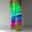 Men's Trousers Summer Pants Beach Pants Pocket Drawstring Elastic Waist Rainbow Graphic Prints Comfort Breathable Casual Daily Holiday Streetwear Designer Yellow Blue