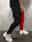 Men's Skinny Joggers Tapered pants Trousers Casual Pants Patchwork Drawstring Elastic Waist Solid Colored Sports Full Length Casual Daily Streetwear Sports Chino Slim Black-White White & Blue