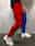 Men's Skinny Joggers Tapered pants Trousers Casual Pants Patchwork Drawstring Elastic Waist Solid Colored Sports Full Length Casual Daily Streetwear Sports Chino Slim Black-White White & Blue