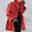 Women's Plus Size Coat Plain Outdoor Causal Long Sleeve Rolled collar Regular Fall Winter White Red Blue L XL XXL 3XL 4XL