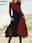 Women's Work Dress Casual Dress Swing Dress Fashion Winter Dress Daily Midi Dress Pocket Print Crew Neck Long Sleeve Color Block Regular Fit Black Red Brown Fall Winter S M L XL XXL