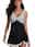 Women's Swimwear Tankini 2 Piece Boy Leg Swimsuit Backless High Waist Vacation Beach Wear Geometric V Neck Sleeveless Bathing Suits