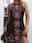 Women's Black Dress Floral Print Halter Neck Mini Dress Ethnic Boho Vacation Sleeveless Summer