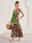 Women's A Line Dress Tiered Dress Boho Abstract Maxi Dress Sleeveless One Shoulder Print Loose Fit Vacation Green Summer