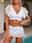 Women's Swimwear Bikini 2 Piece Swimsuit Backless Slim Solid Color V Neck Vacation Beach Wear Bathing Suits