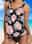 Women's Swimwear Tankini 2 Piece Cheeky Swimsuit Ruched Vacation Beach Wear Floral Graphic U Neck Sleeveless Bathing Suits