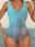 Women's Swimwear One Piece Monokini Swimsuit Backless Tummy Control High Waist Slim Vacation Beach Wear Ombre Floral U Neck Sleeveless Bathing Suits