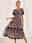 Women's Floral Lace V Neck Flutter Sleeve Midi Dress Short Sleeve Summer Spring