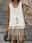 Women's White Bohemian Dress Lace Dress Detailed Layered Dress Sleeveless Scoop Neck White Tan Casual Summer Beach Party Relaxed Fit Clothing Apparel