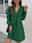 Women's Casual Dress Mini Dress Ruched Casual V Neck Long Sleeve Green Color