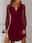 Women's White Dress Mini Dress Lace Button Date Vacation Elegant Split Neck Long Sleeve Lantern Sleeve Black White Red Color