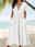 Women's White Dress Cotton Summer Dress White Cotton Dress Maxi Dress Cotton Pocket Casual Daily V Neck Short Sleeve Summer Spring White Blue Plain