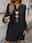 Women's Normal Elegant Dress Elegant Stylish Graphic Midi Dress Long Sleeve V Neck Patchwork Regular Fit Vacation Daily Black Spring Fall