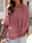 Women's Shirt Blouse Basic Casual Solid Color Regular Tops 3/4 Length Sleeve V Neck Buttons Regular Fit Daily Pink Blue Khaki Fall Winter