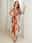 Women's V Neck Satin Maxi Dress Stripe Color Block Knotted Date Party Work Summer Spring