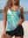 Women's Swimwear Tankini 2 Piece Swimsuit Vacation Leopard Sleeveless Bathing Suits