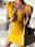 Women's Casual Dress Mini Dress Button Date Vacation Streetwear Basic U Neck Short Sleeve Black Yellow Sky Blue Color