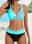 Women's Normal Swimwear Bikini 2 Piece Cheeky Swimsuit Backless 2 Piece Push Up Sexy Printing Vacation Stylish Ombre Leaf V Wire Sleeveless Bathing Suits