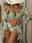 Women's Normal Swimwear Bikini Three Piece Cheeky Swimsuit 2 Piece Open Back Sexy Printing Vacation Fashion Leaves V Wire Long Sleeve Bathing Suits