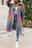 Women's Cardigan Sweater Stylish Casual Soft Color Gradient Chunky Crochet Shirt Collar Pocket Knitted Long Sleeve Long Tops Knit Outdoor Daily Going out Purple Fall Winter