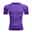 Men's Compression Shirt Running Shirt Short Sleeve Tee Tshirt Athletic Summer Breathable Quick Dry Moisture Wicking Soft Gym Workout Running Active Training Sportswear Activewear Striped Violet Black