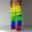 Men's Trousers Summer Pants Beach Pants Pocket Drawstring Elastic Waist Rainbow Graphic Prints Comfort Breathable Casual Daily Holiday Streetwear Designer Yellow Blue