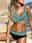 Women's Plus Size Swimwear 2 Piece Swim Dress Cheeky Swimsuit 2 Piece Modest Swimwear Open Back Printing Vacation Fashion Geometic V Wire Sleeveless Bathing Suits
