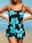Women's Plus Size Swimwear Tankini 2 Piece Swim Dress Swimsuit 2 Piece Summer Floral Strap Sleeveless Bathing Suits