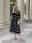 Women's Geometric Stripe Button Split V Neck Maxi long Dress Daily Vacation Long Sleeve Summer Spring