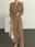 Women's Casual Dress Maxi long Dress Pleated Daily Elegant Fashion Shirt Collar Long Sleeve Black Brown Apricot Color