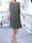 Women's Wedding Guest Cocktail Dress Ruffle  Elegant Layered Midi Summer Spring Dress Crew Neck Half Sleeve Midi Dress Blue