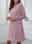 Women's Casual Dress Mini Dress Patchwork Button Work Daily Basic Crew Neck Long Sleeve Black Pink Grey Color