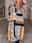 Women's Geometric Color Block Print Split Neck Long Dress Maxi Dress Daily Vacation Long Sleeve Spring Fall