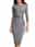 Women's Work Dress Sheath Dress Semi Formal Dress Fashion Midi Dress Ruched Crew Neck 3/4 Length Sleeve Plain Regular Fit Black Red Blue Fall Winter S M L XL XXL