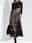 Women's Winter Dress Floral Animal Ruched Patchwork Crew Neck Long Dress Maxi Dress Daily Vacation Long Sleeve Fall Winter