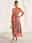 Women's Tiered Dress Boho Floral Midi Dress Sleeveless One Shoulder Ruffle Regular Fit Vacation Red Summer