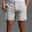 Men's Shorts Linen Shorts Summer Shorts Front Pocket Solid Color Comfort Breathable Short Casual Daily Vacation Fashion Black White Inelastic