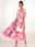 Women's A Line Dress Tiered Dress Casual Leaf Maxi Dress Short Sleeve V Neck Ruffle Loose Fit Vacation Pink Summer
