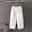Women's Capri Pants Elastic Waist Light Beige Solid Color Casual Comfort Breathable Cotton Lightweight Summer Spring Daily Wear Home Beach Loose Fit Pocket