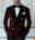 Men's Blazer Jacket Tuxedo Vintage Party Velvet Patchwork Solid Colored Blazer Burgundy Green Standard Fit